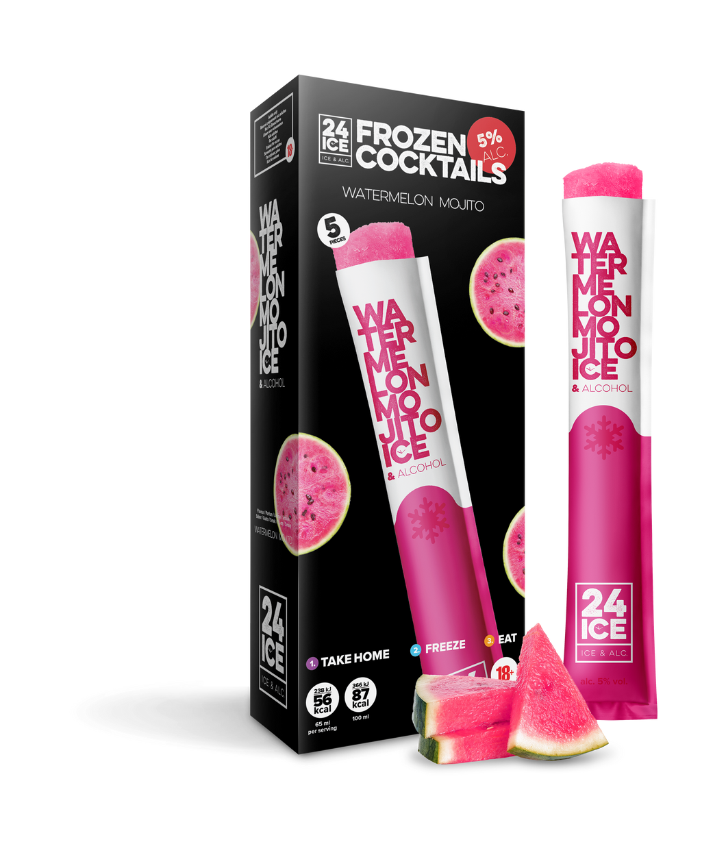 Frozen Cocktails - 24 ICE Watermelon Majito (5 pack)