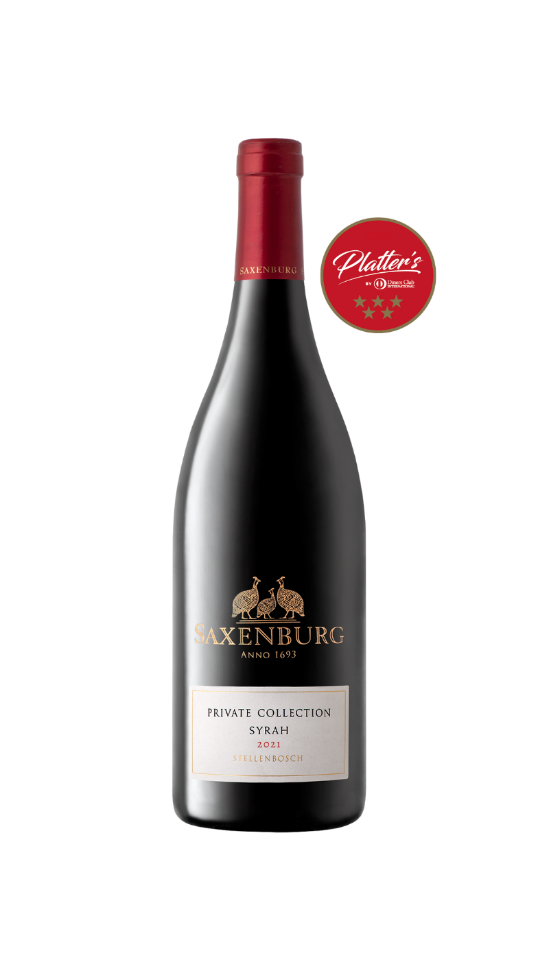 Saxenburg Private Collection Syrah 2021 - Platter's 5 Stars (6 x 750 ml)