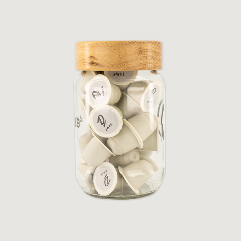 Deluxe Coffee - 4WKS Compostable Capsules Refillable Airtight Jar